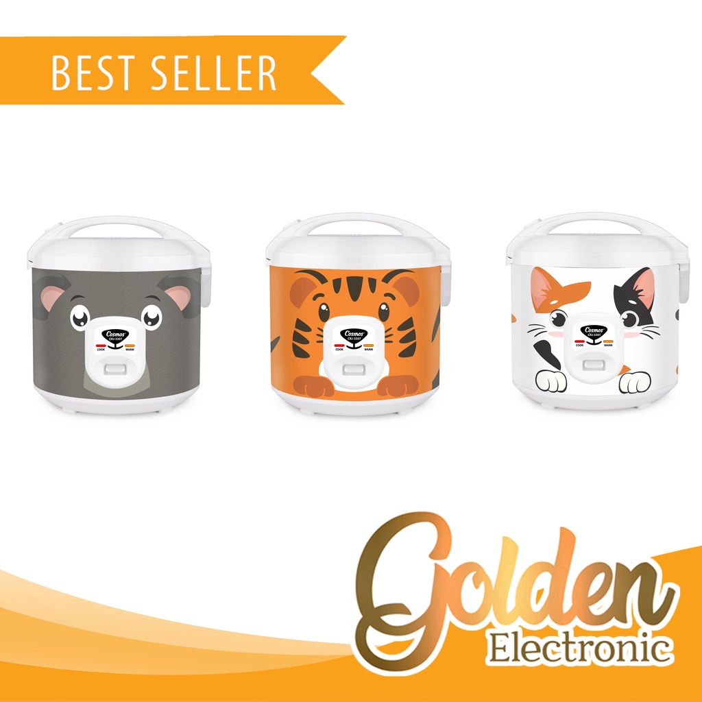 Rice Cooker Cosmos Magic Com CRJ-3307 Penanak Nasi CRJ3307 Fabelia Series CRJ 3307 T / K / C Tiger Koala Cat