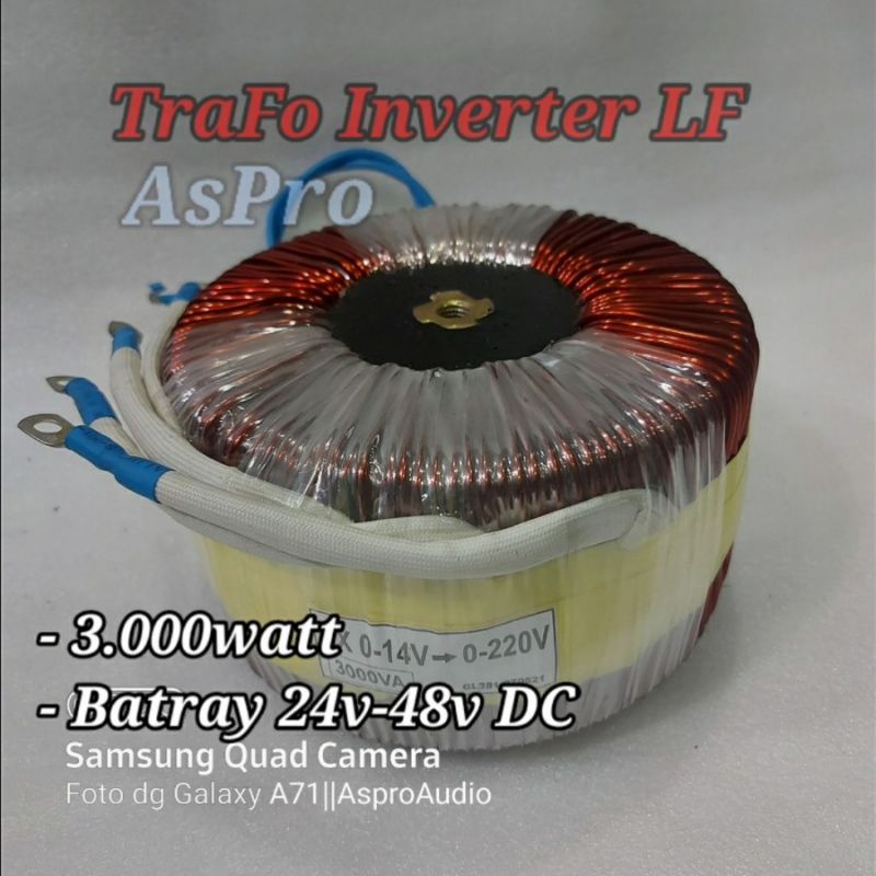 Travo Trafo Toroid Inverter LF 3.000watt 24v 48v