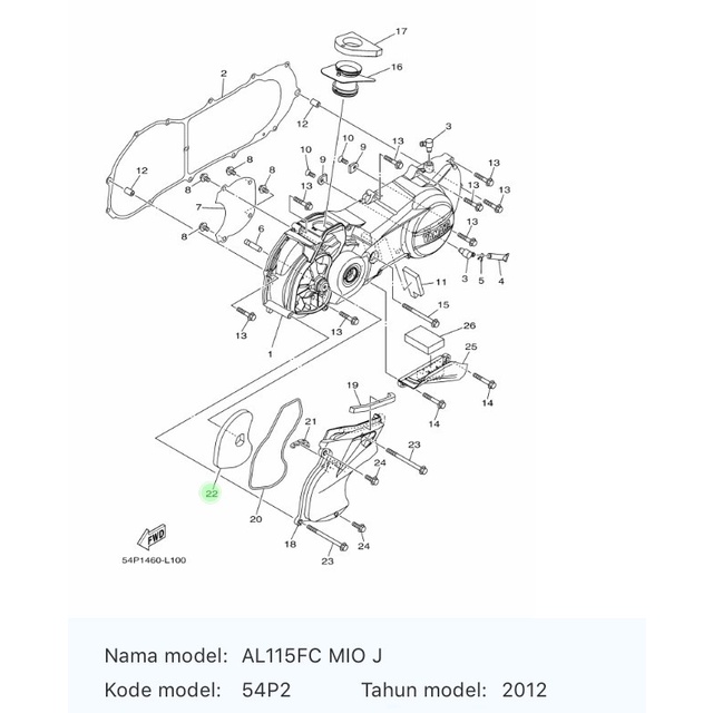 Busa Filter Cvt Mio J 54P-E5407-00