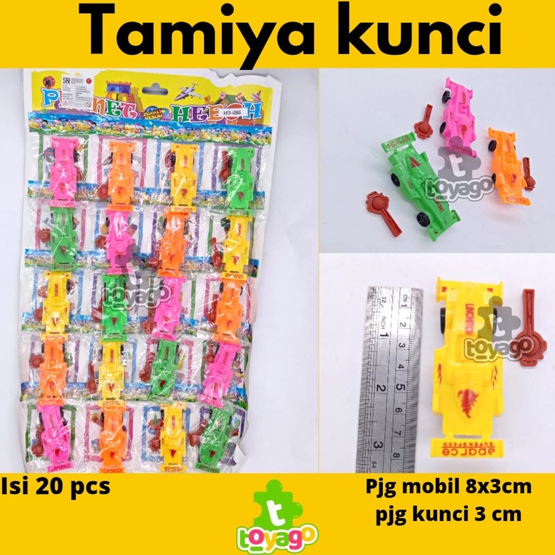 mainan mobil tamiya kunci lembar isi 20pcs grosir murah