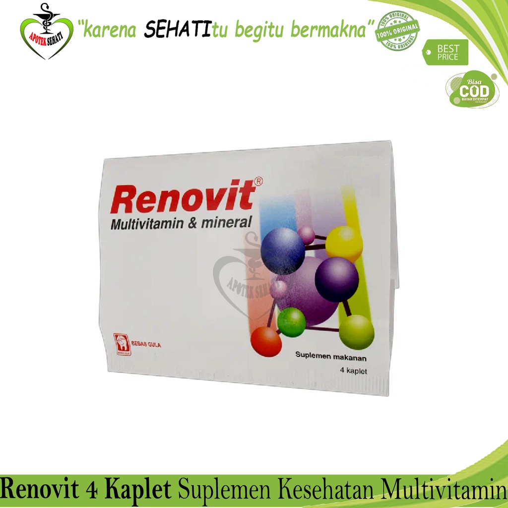 RENOVIT STRIP 4 TABLET MULTIVITAMIN MINERAL DAYA TAHAN TUBUH