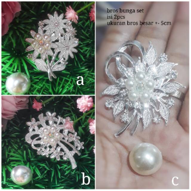 Bross  bunga /bros bunga/bros set/ brooch/flower brooch