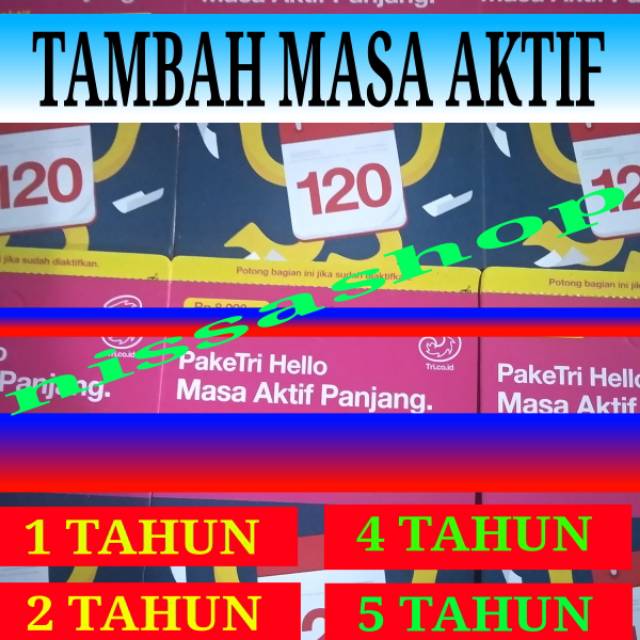 Tambah Masa Aktif Tri Perpanjang