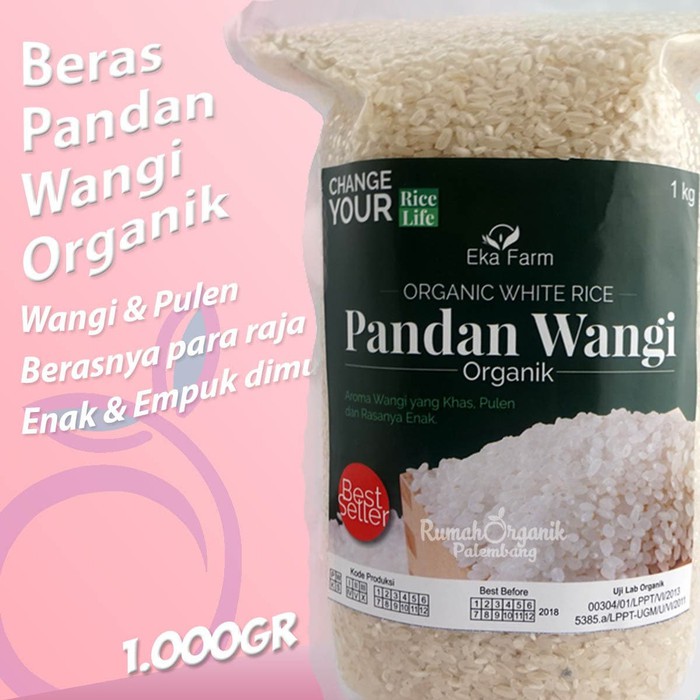 

Beras Pandan Wangi Organik EkaFarm Pulen Wangi rendah indeks glikemik