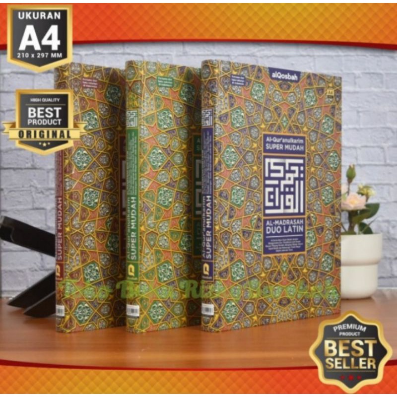 AL-QURAN A4 AL MADRASAH DUO LATIN AL QOSABAH AL-QURAN 30 JUZ TERJEMAH ORIGINAL