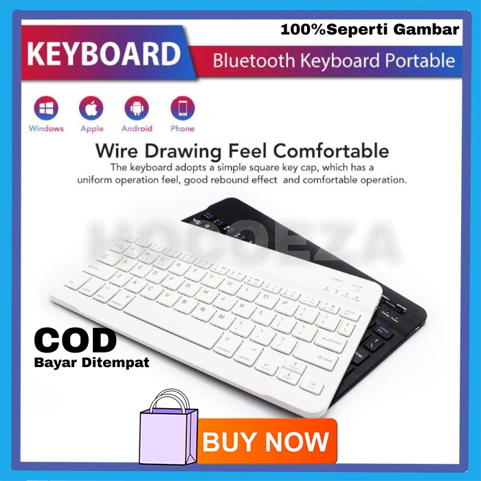 KEYBOARD WIRELESS BLUETOOTH KEYBOARD SLIM FOR WINDOWS ANDROID IOS PC RECHARGEABLE BR62