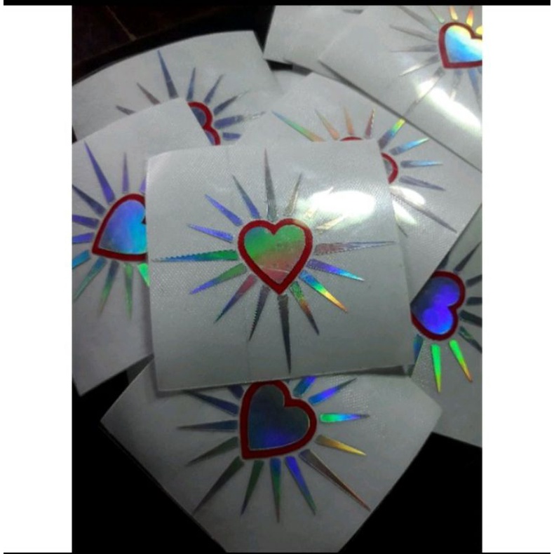 

sticker psht hati bersinar hologram