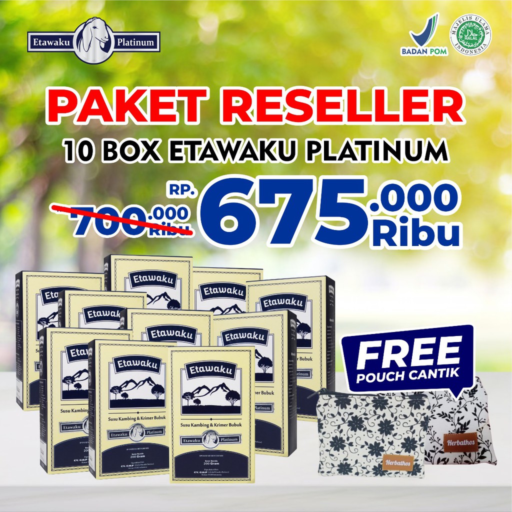 ETAWAKU PLATINUM PAKET 10 SUSU KAMBING ETAWA KUALITAS PREMIUM- BERGIZI