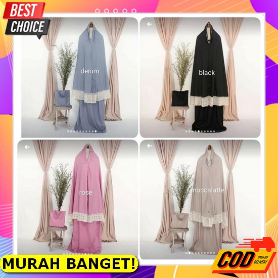 Mukena Wanita Dewasa L0C7 Perlengkapan Ibadah Syari Mukenaremaja Fashion Muslim Premium Plisket Rend