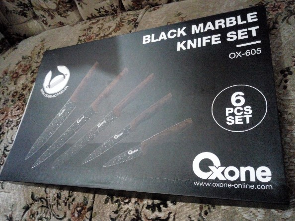 Pisau Set / Knife Set Oxone Black Marble / Marmer Hitam Ox 605 / Ox605 / Ox-605 (original100%)