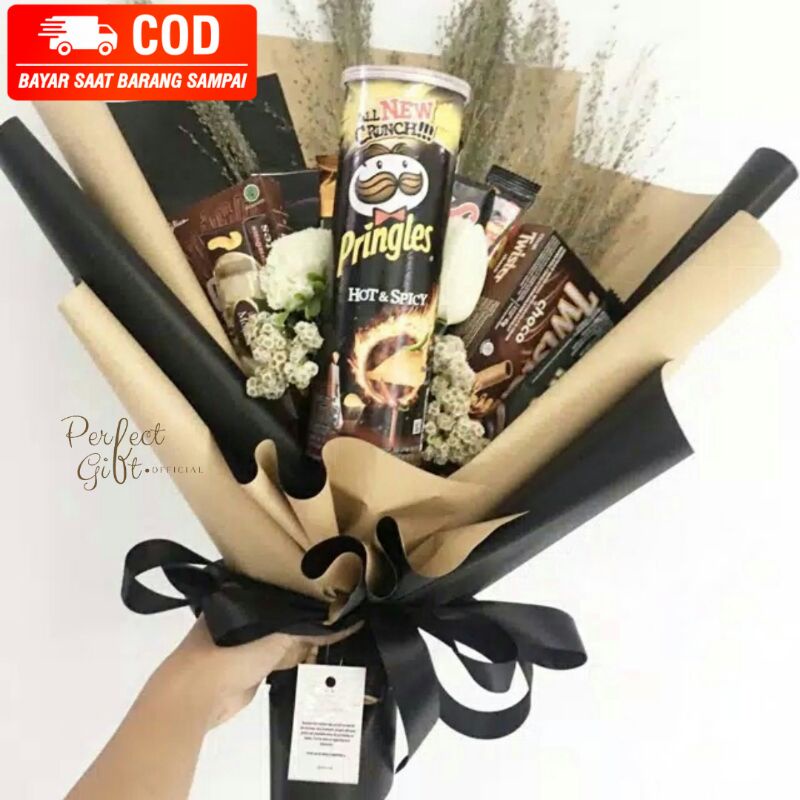 

(PERFECTGIFT.OFFICIAL) Hadiah Kado Buket Snack Coklat Premium Large Bouquet Rustic Aesthetic Jambi