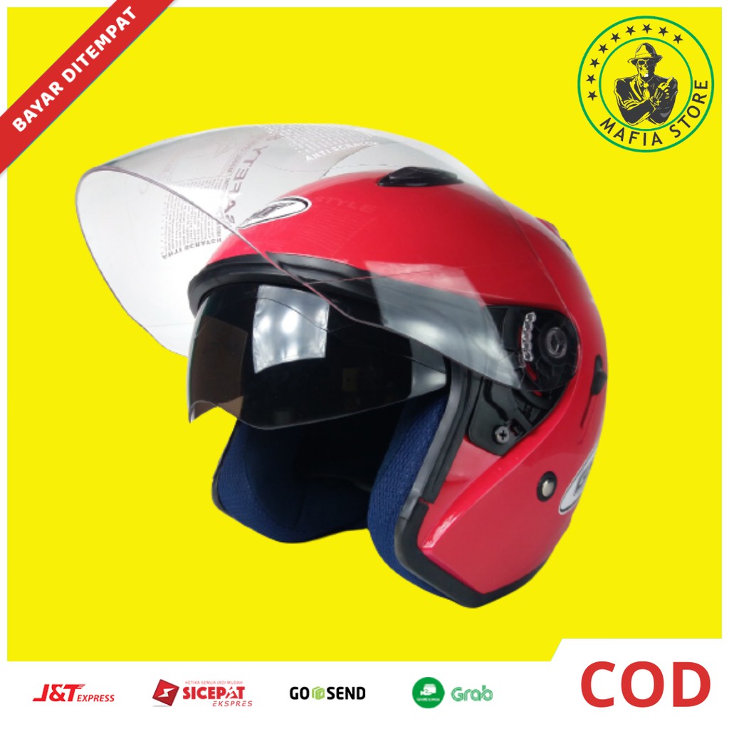 Jual Helm Dewasa Murah Cewek Cowok Pria Wanita Half Face Sni Model Terbaru Shopee Indonesia