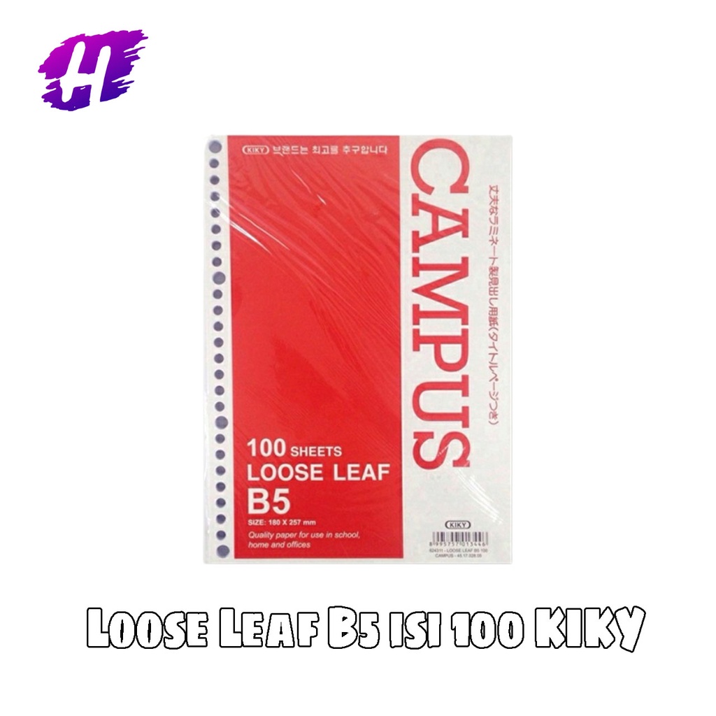 

Loose Leaf B5 isi 100 Garis Kiky