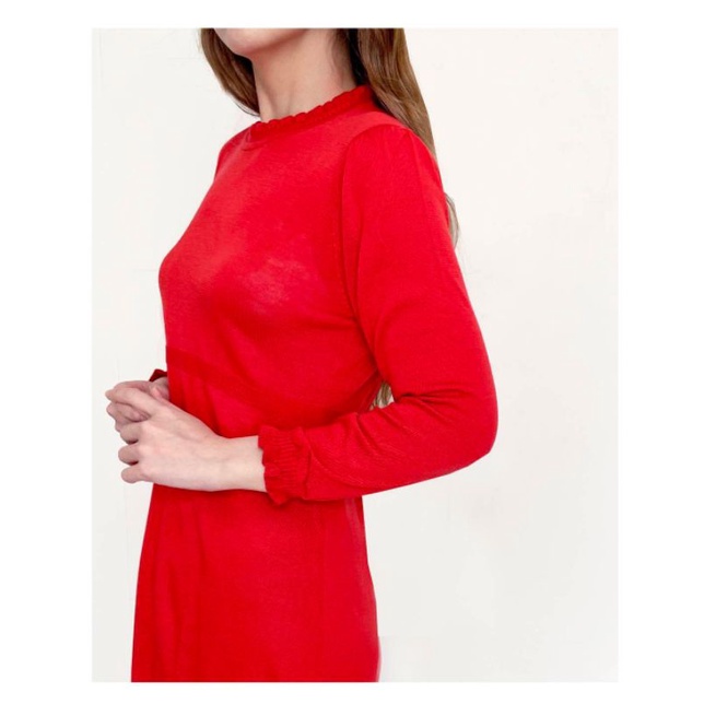 Ameli* Vibrant longsleeve soft knit dres