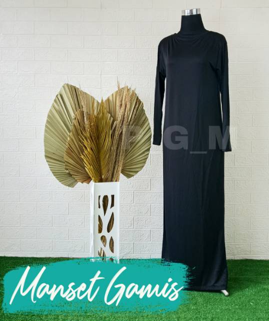 GAMIS LEBARAN MANSET ADEM LENGAN PANJANG MANGSET ADEM COCOK UNTUK BB 45-65 Kg MANGSET POLOS WANITA INNER DRESS ( BAYAR DI TEMPAT ) &amp; SAMEDAY//PGM