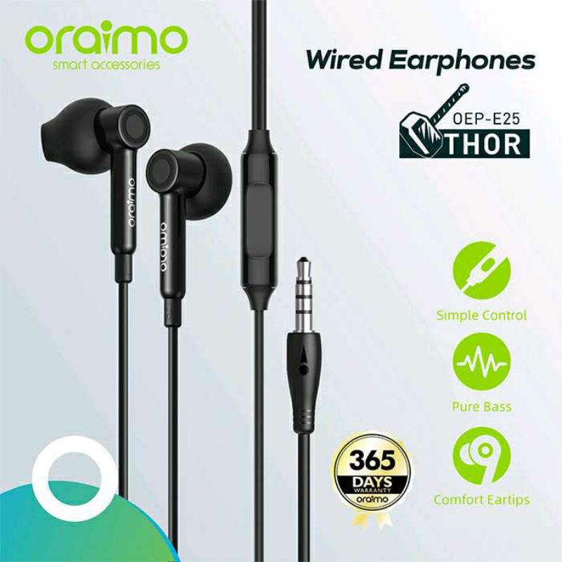 ORAIMO EARPHONE THOR OEP-E25 HEADSET ORAIMO ORIGINAL