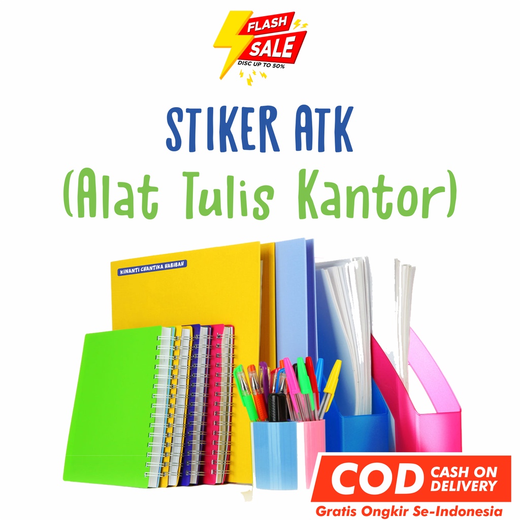 

Stiker Label ATK, Sticker Nama ATK, Pensil, Pulpen, Buku dll. 1 Set Isi BANYAK - FLASHSALE