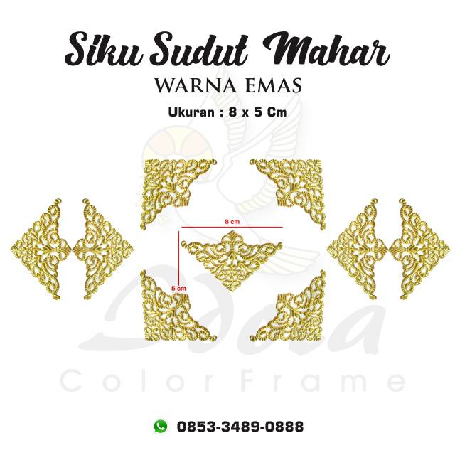 IDOLA FRAME : Siku Sudut Mahar / Seserahan / Charm Sudut Warna Emas