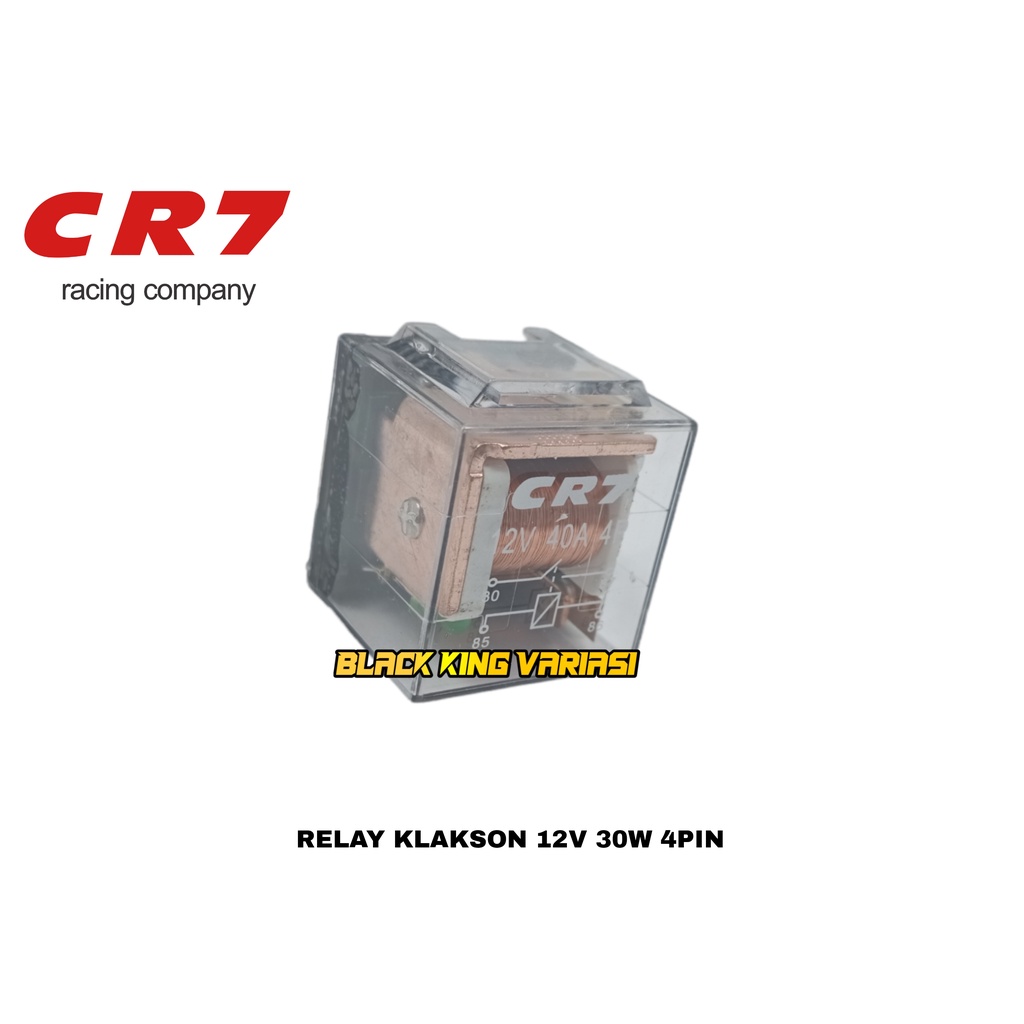 Relay Klakson Kaki 4 Transparan 12V CR7 Relay Klaskon Motor Mobil Alarm Transparan Universal