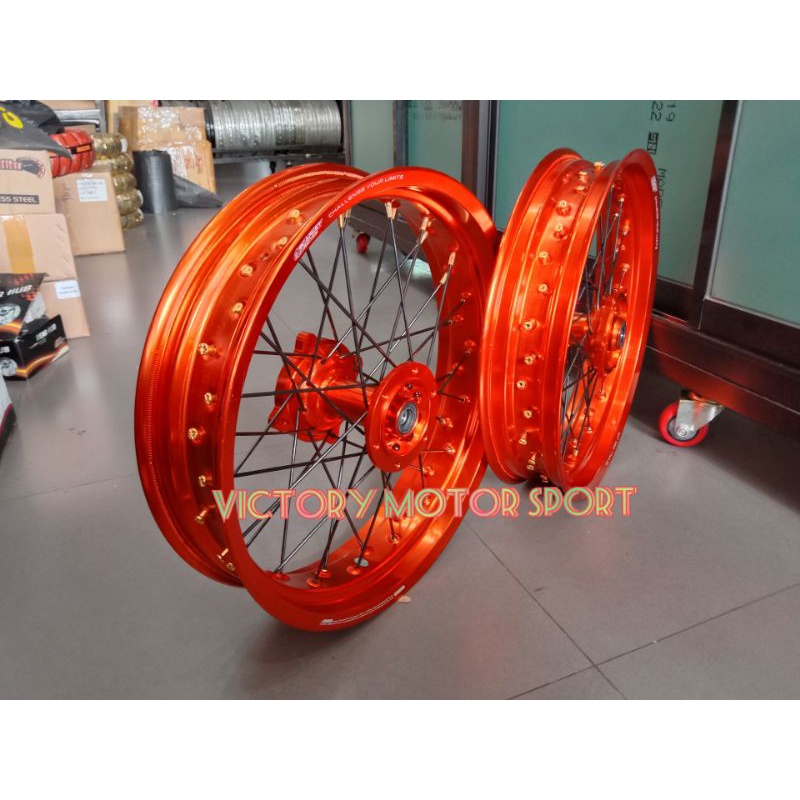 paket wellset Supermoto velg Supermoto KLX D-Tracker full scarlet MX series cnc