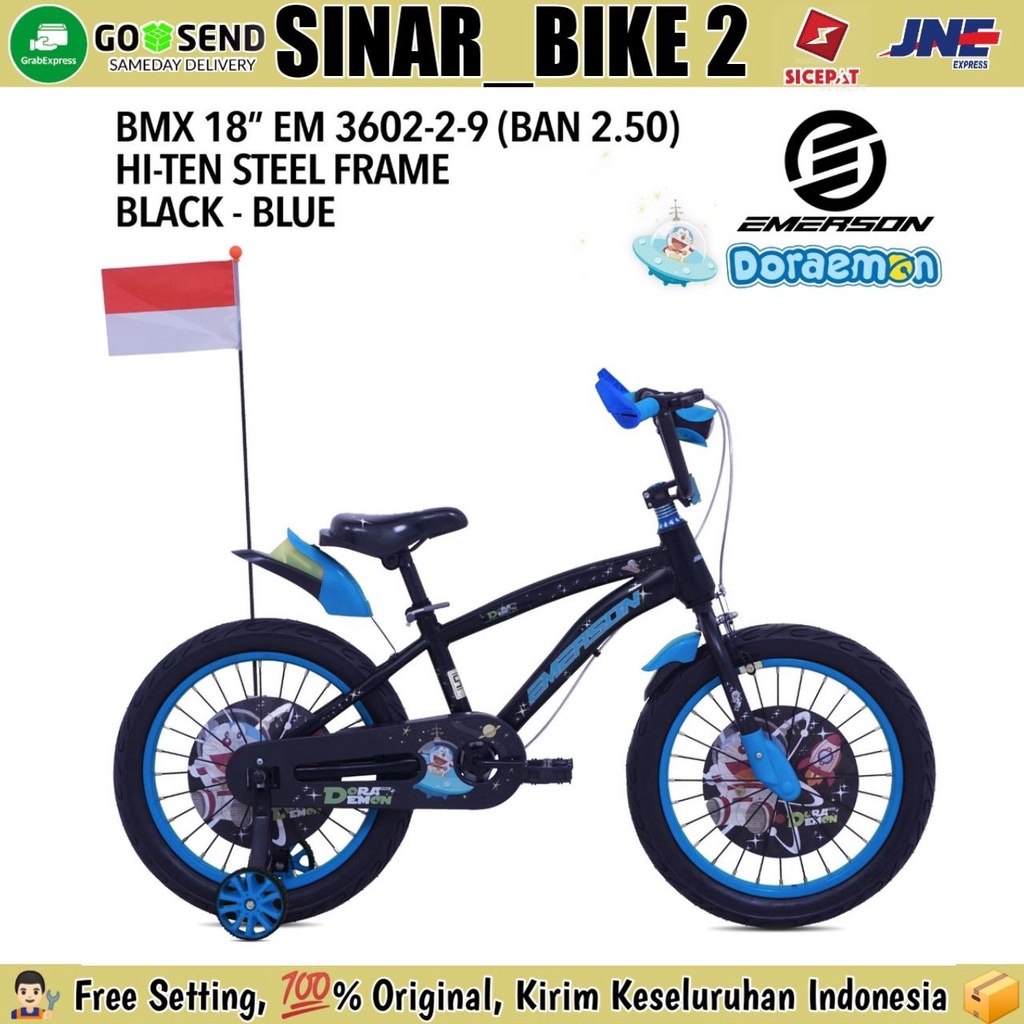 Sepeda BMX Anak Laki-Laki 12, 16 &amp; 18 Inch  EMERSON DORAEMON  EM-3602-2-9