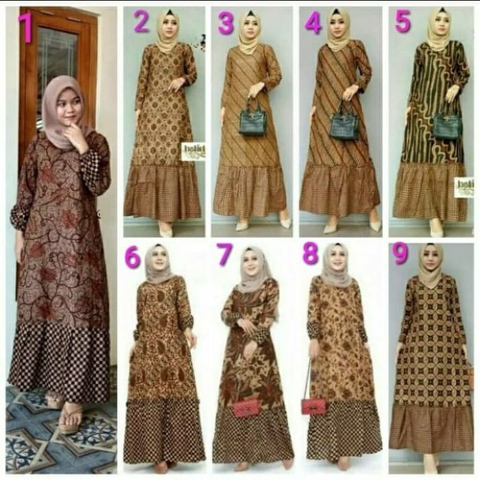 baju gamis batik zara sogan atasan batik wanita baju batik muslimah