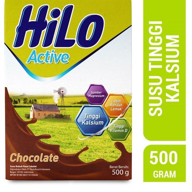 

HI LO ACTIVE COKLAT 500G