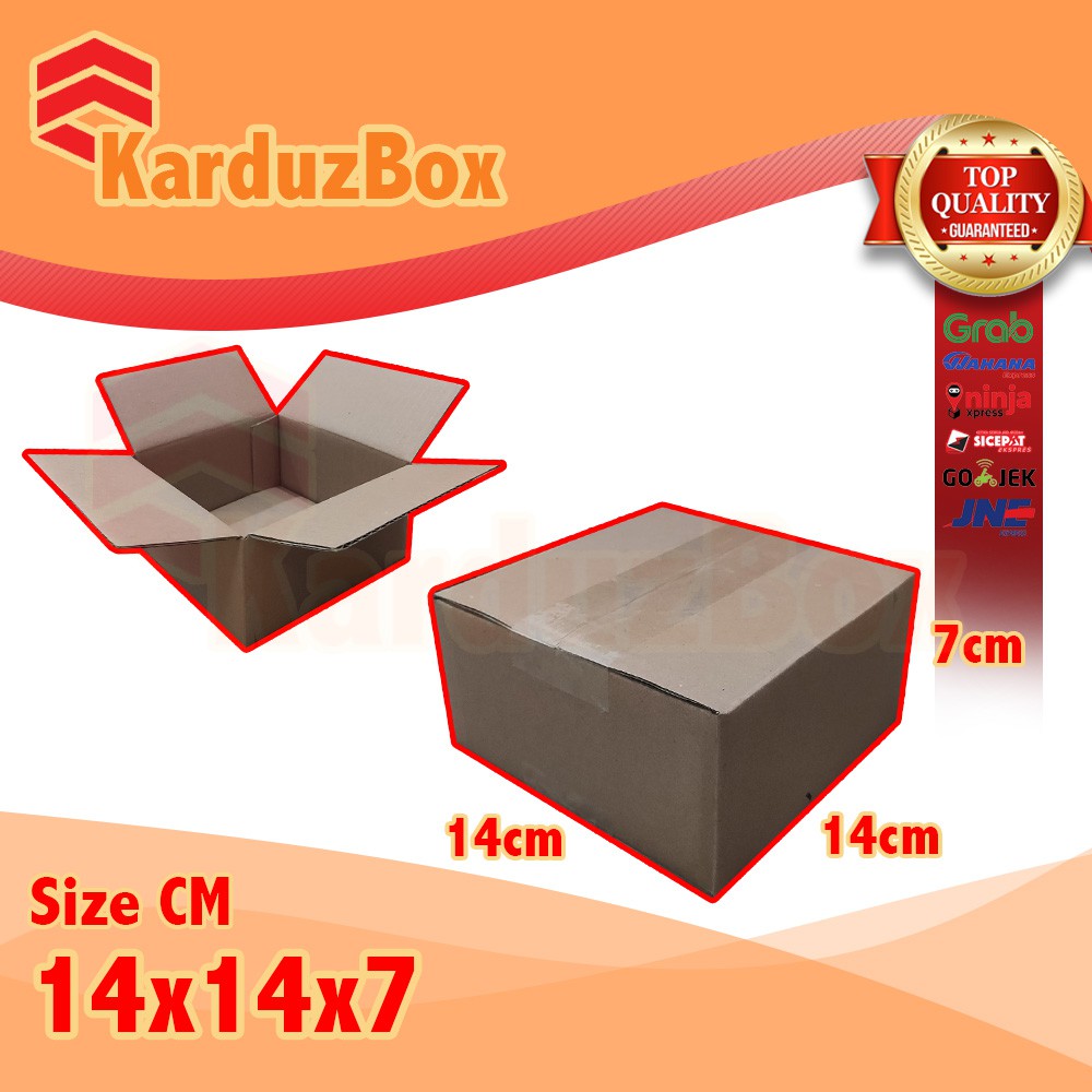 

14x14x7 kardus box packaging POLOS BARU