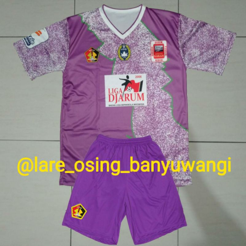 SETELAN DEWASA PERSIK 2006 HOME UNGU LIGA JARUM JERSEY CELANA RETRO PRINTING LOKAL
