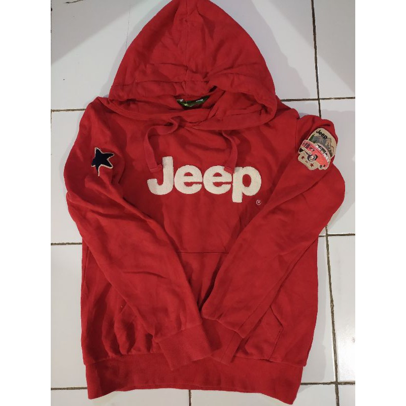 PL HOODIE JEEP VINTAGE MERAH FULLTAG BORDIR KARPET LIKE NEW