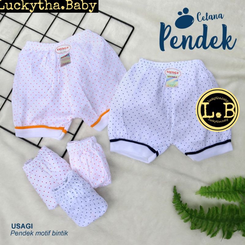 3pc Celana Pendek bayi Usagi bintik,salur,kotak/ Celana bayi pendek / Celana bayi pop polkadot