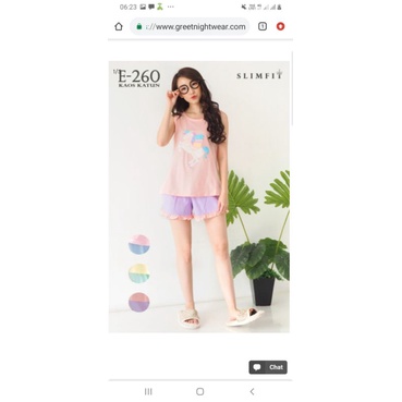 baju tidur/setelan greet night wear