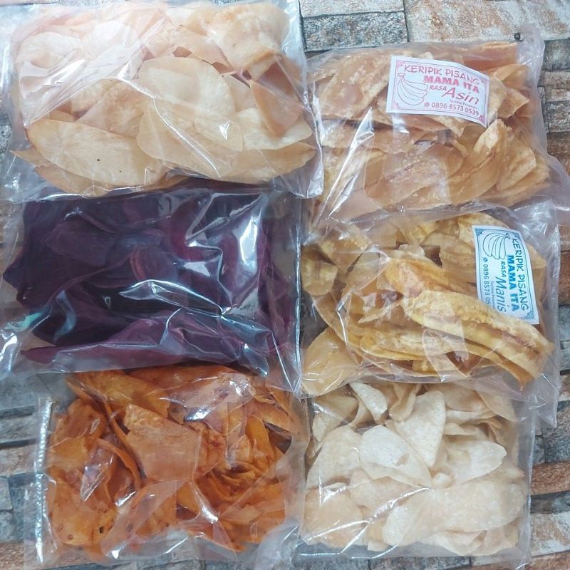 

kripik pisang, Singkong, Ubi dan talas