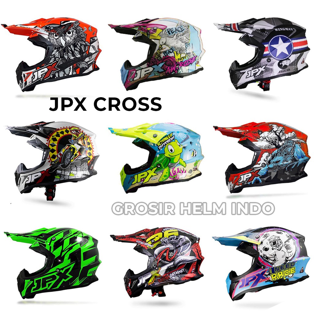 Helm jpx cross_helm trail jpx original - free sarung tas helm trail jpx cross original