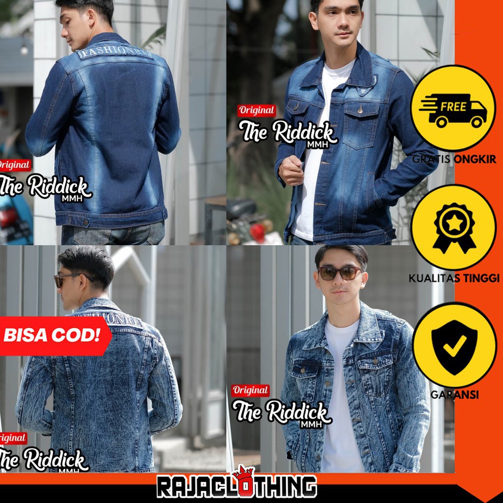 RCL - Jaket Jeans Pria Emblem Jeket Jins Denim Premium Emblem 04 Riddick MMH