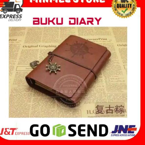 

JP6 BUKU DIARY AGENDA CATATAN BINDER KULIT TEMA RETRO VINTAGE PIRATE DIARI UKURAN A5 COKLAT AP ¯