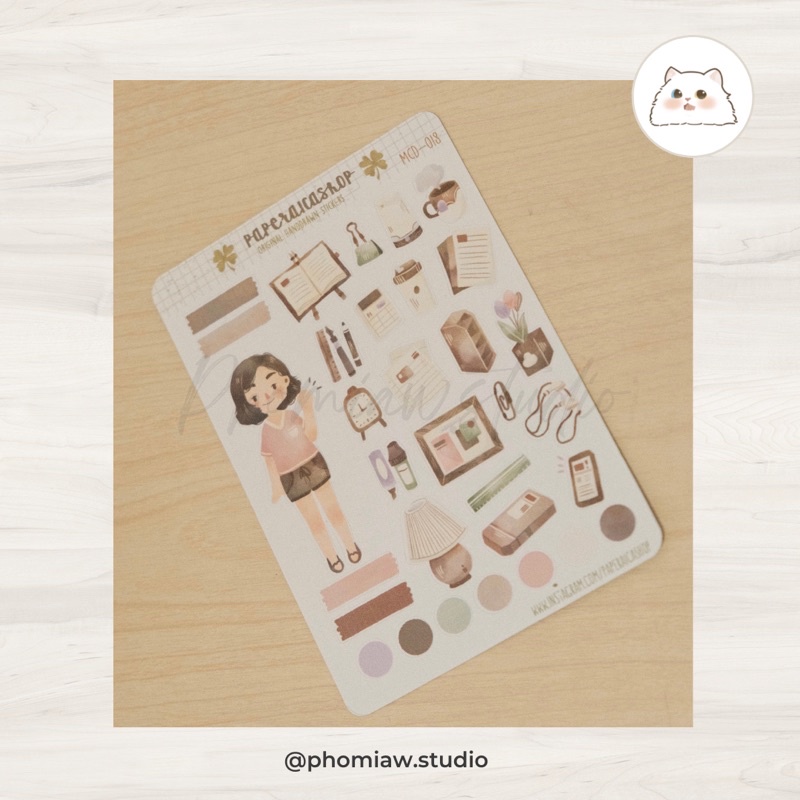 

Cute Study Girl Stickers, Online School Stickers, New Normal Stickers
