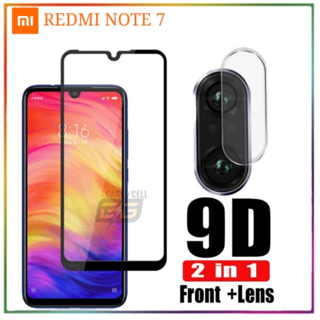 TG Redmi Note 7 Anti Gores Kaca Layar dan Kamera Screen Protector Xiaomi Redmi Note 7 High Quality