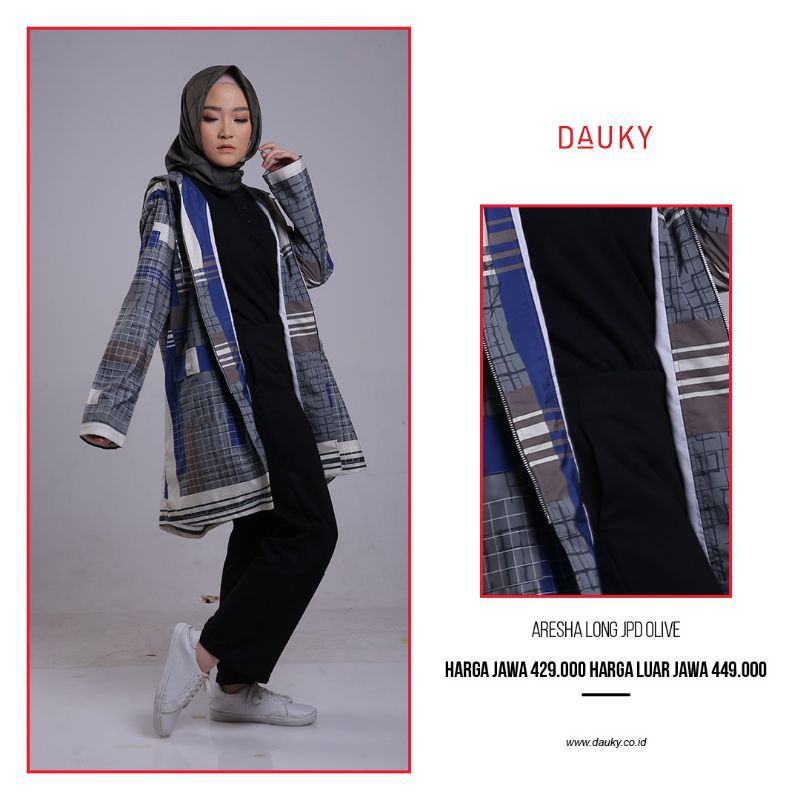Aresha Long JPD / Jaket Dauky/ Jaket Olahraga / Jaket Anti Air