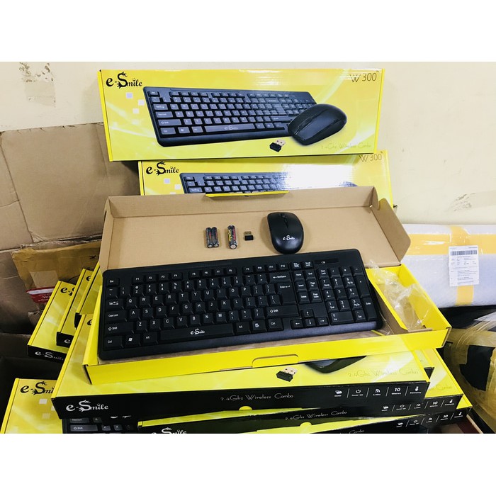 Keyboard Wireless Mouse Banda W200 Paket