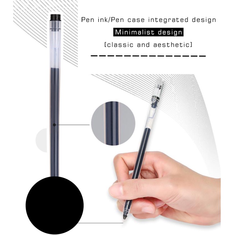 [THE UNIVERSE] Pulpen Gel Polos 0.5mm Pena Cair Murah Gel Pen - ST016