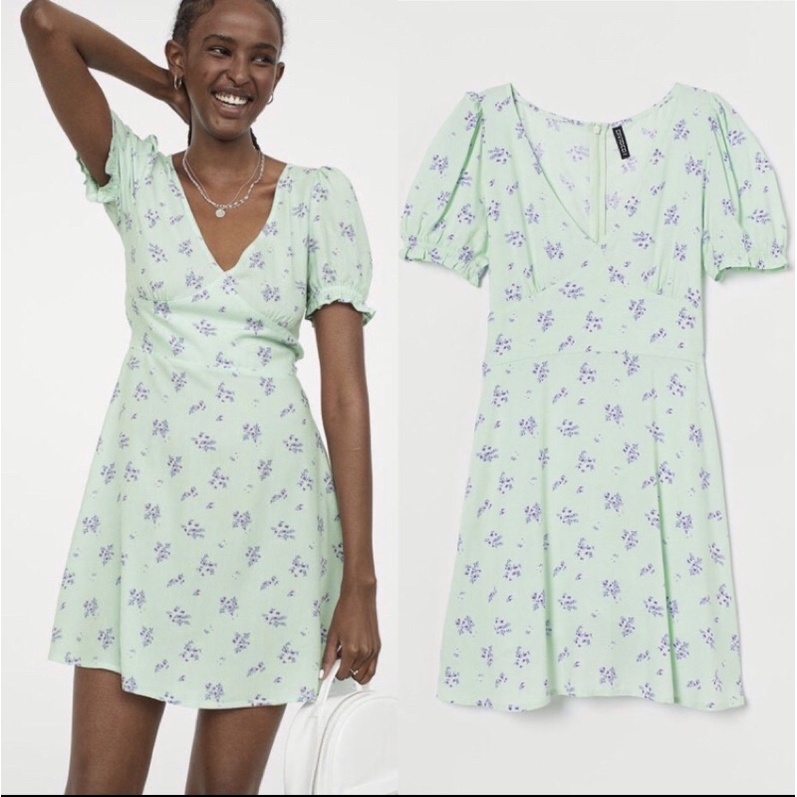 HnM Dress Viscose Floral Tosca