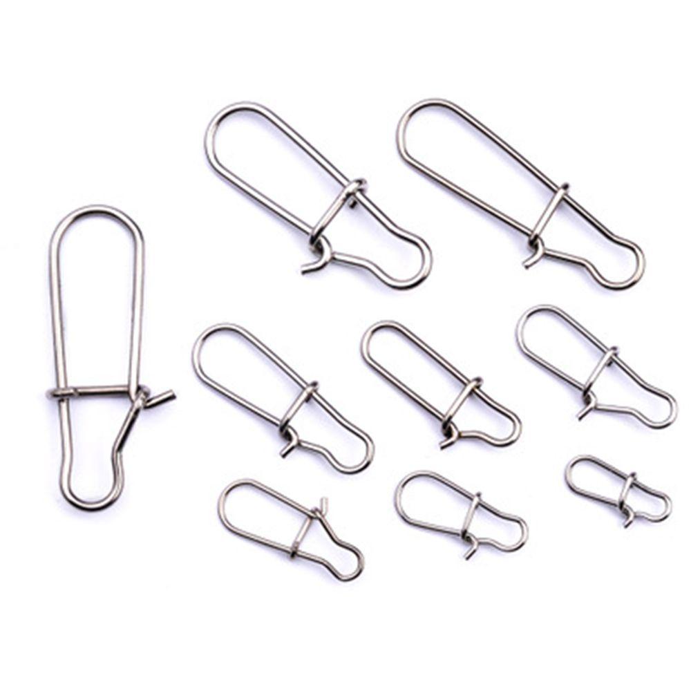 Wonder 100PCS Snap Gantung Memancing Kualitas Tinggi Stainless Steel Konektor tackle Garis Tahan Lama