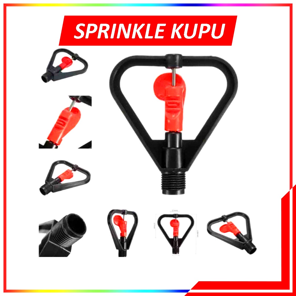 Sprinkle Butterfly Kupu Kupu 1/2&quot; Impact Rotary Nozzle Taman Kebun / Sprinkle Kupu Kupu Semprotan Air Mancur Taman