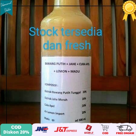

◾COD◾ JUS BAWANG PUTIH TUNGGAL+JAHE+LEMON+CUKA APEL
