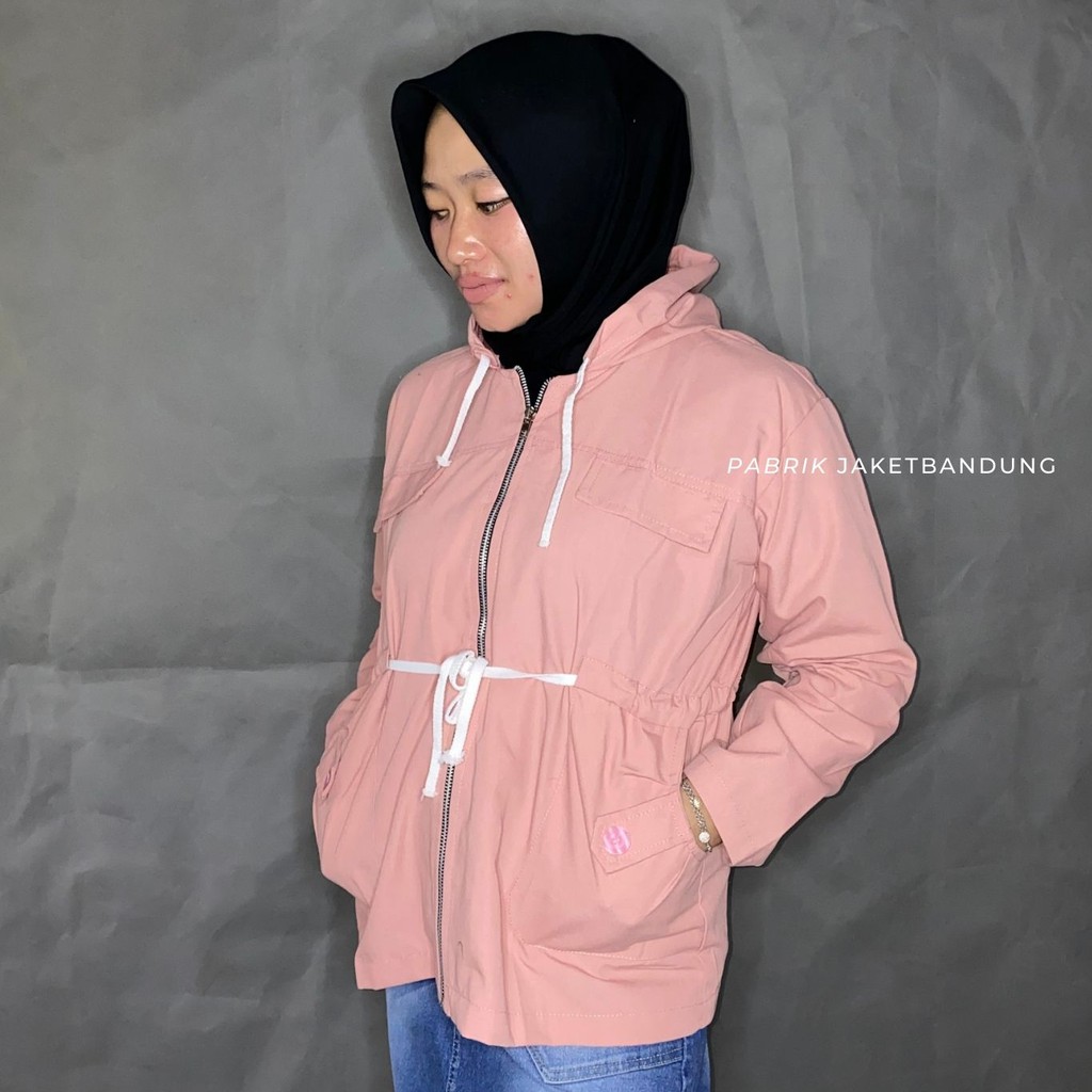 JAKET MERLIN PARKA HOODIE || Jaket Semi Parka cewek