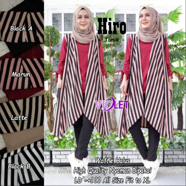 Hiro tunik | tunik rompi | tunik wanita | fashion wanita