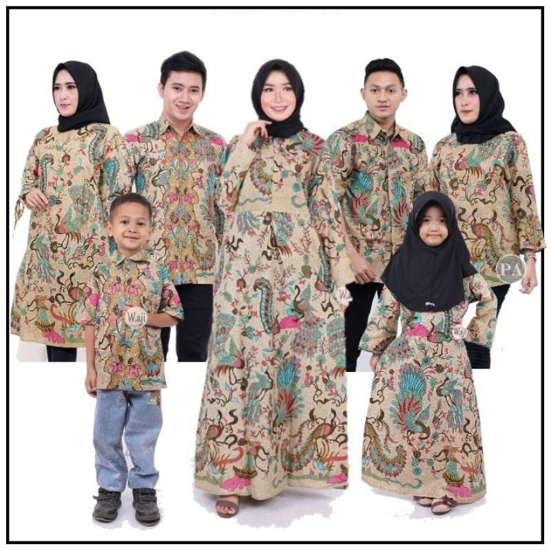 BISA PISAH BATIK KELUARGA ~ BATIK COUPLE KELUARGA MUSLIM MOTIF merak