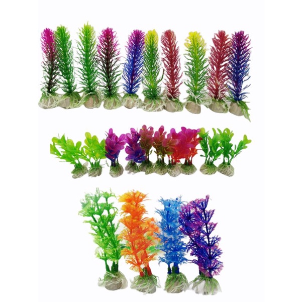 Hiasan Tanaman Aquarium Kembang Plastik