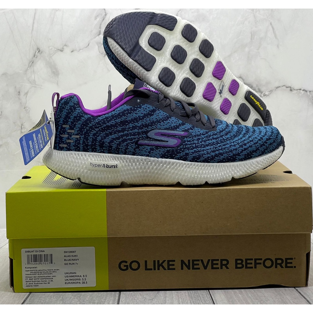 Sepatu Wanita SKECHERS GO RUN 7+ Original 128087 / BLNV